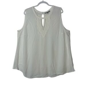 Daniel Rainn Sleeveless Tunic Top Women Plus 3X Blouse Cottagecore Lace‎ Boho